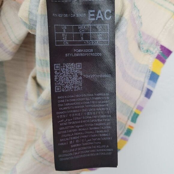 Guess Originals Riviera Striped T-Shirt Short Sleeve Retro Multicolor Size S - Picture 11 of 13